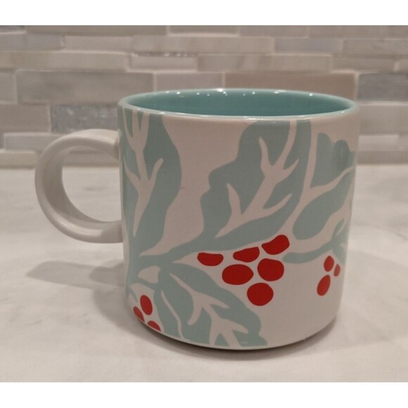 STARBUCKS 2018 Christmas Holiday Mint Hollyberry Mug/Cup 12 OZ NEW! - Picture 3 of 5